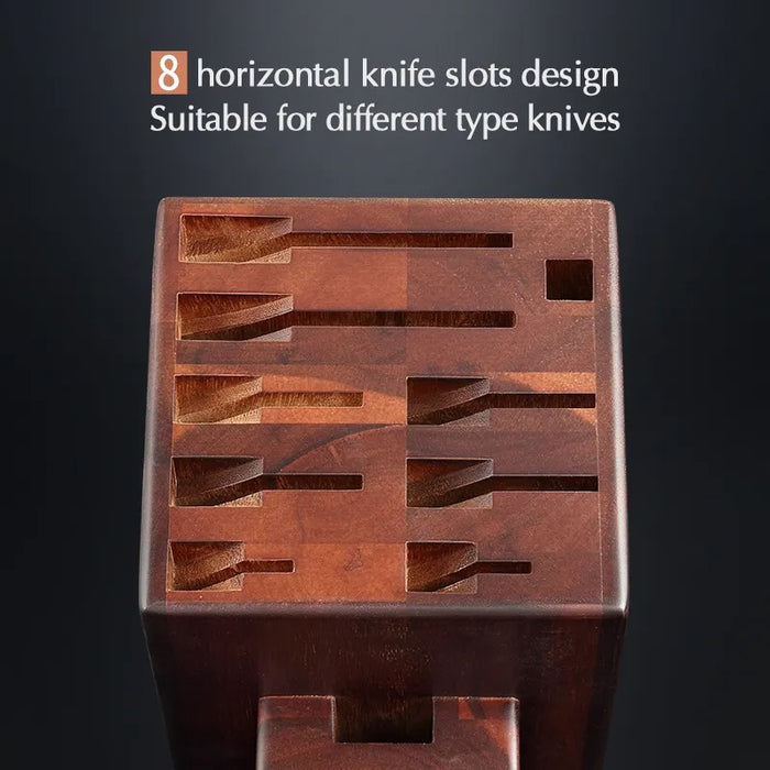 Xinzuo 10K 10 Slot Knife Block Without Knives Holds 8 Kitchen Knives & Kitchen Shears