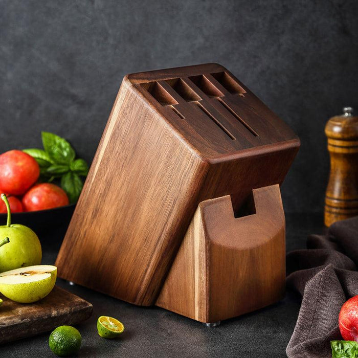 Xinzuo JA5 5 Slot Knife Block Without Knives - 2 Cleavers 2 Knives & Kitchen Shears