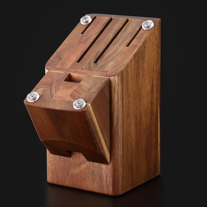 Xinzuo JA5 5 Slot Knife Block Without Knives - 2 Cleavers 2 Knives & Kitchen Shears