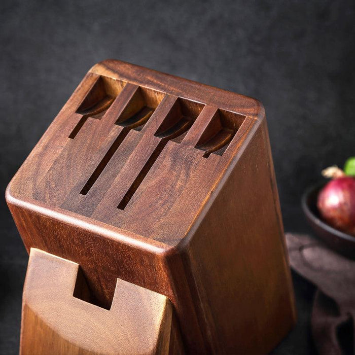 Xinzuo JA5 5 Slot Knife Block Without Knives - 2 Cleavers 2 Knives & Kitchen Shears