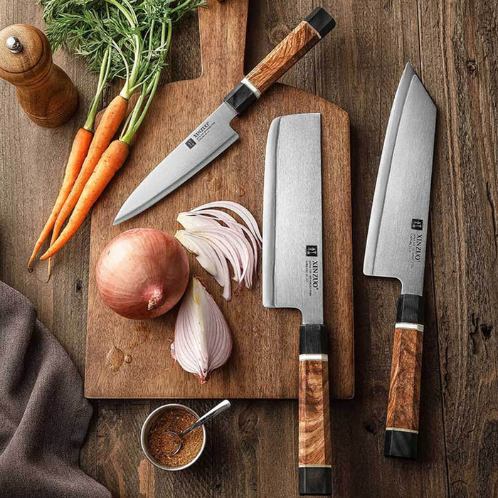 Xinzuo ZDP 189 3 pcs Composite Steel kitchen knife set