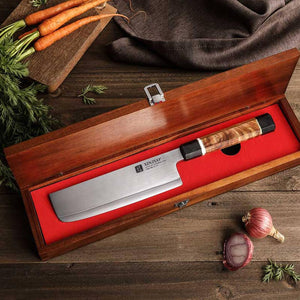 Xinzuo ZDP-189 Composite Steel Nakiri Knife with Black G10