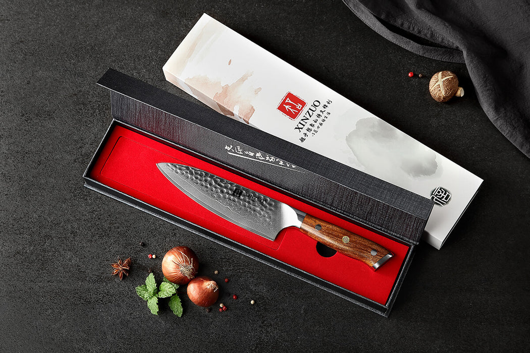 Xinzuo B13D 6.5" 67 Layer Japanese Damascus Chef Knife Damascus Steel Chef Knife