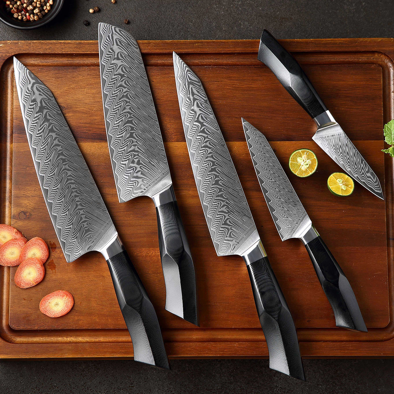 Xinzuo 67 Layer Damascus 5Pcs Knife Set — The Bamboo Guy
