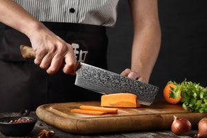 Hezhen B30 Japanese 67-Layer Damascus Steel Nakiri Knife