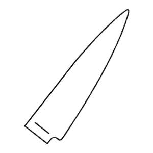 knife shape pairing knife