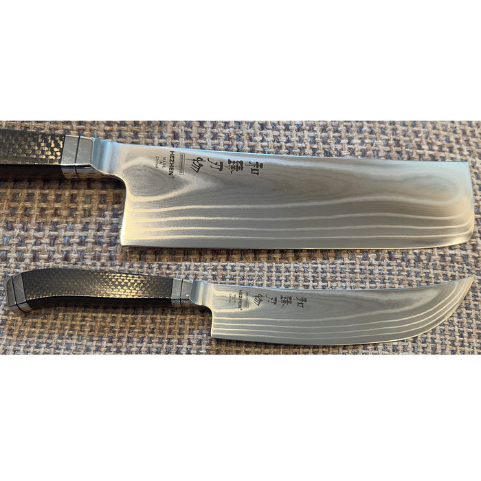 Prototype Hezhen 4 Pcs Bohler M390 Damascus Steel Kitchen Knife Set - Open Box