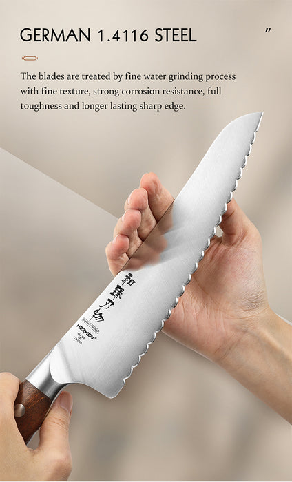 Xinzuo X02 Supreme Series 8" Frozen Food Knife German 1.4116 -x50crmov15 Steel - Full Tang
