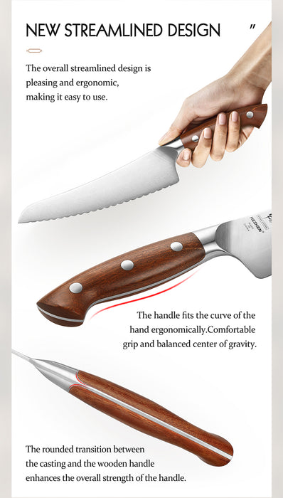 Xinzuo X02 Supreme Series 8" Frozen Food Knife German 1.4116 -x50crmov15 Steel - Full Tang