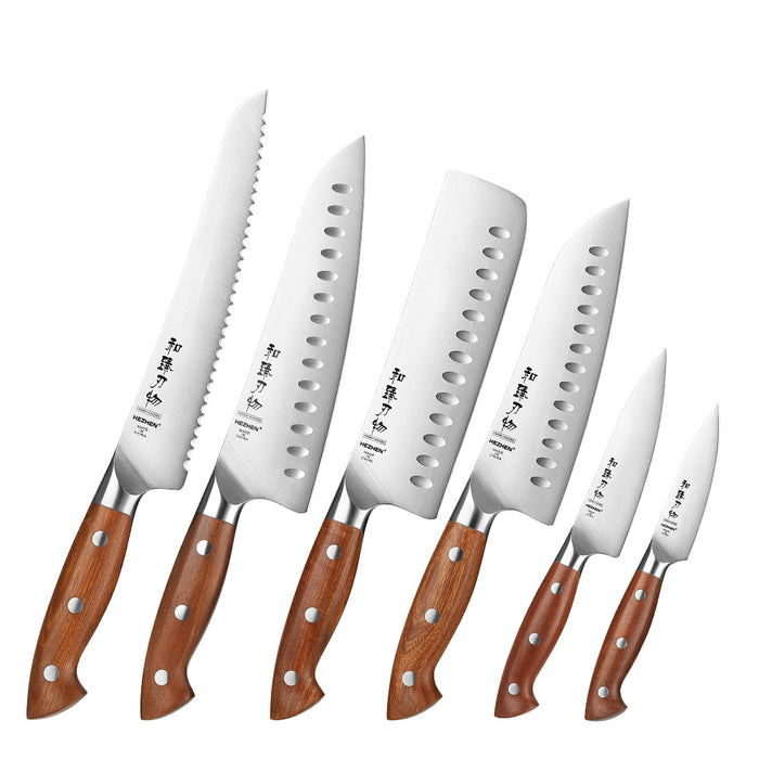 Xinzuo Supreme Series 6 Pcs Chef Knife Set - German 1.4116 -x50crmov15 Steel - Full Tang Blade