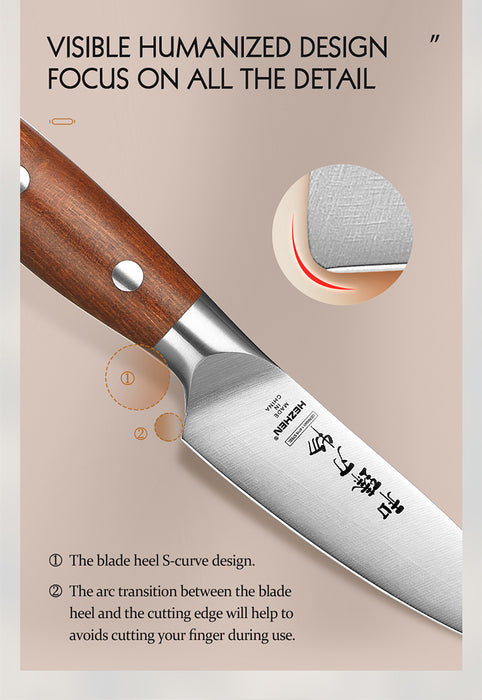 Xinzuo X02 Supreme Series 4.3" Paring Knife German 1.4116 -x50crmov15 Steel - Full Tang