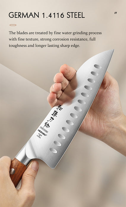 Xinzuo X02 Supreme Series 7 inches Santoku Knife German 1.4116 - x50crmov15 Steel - Full