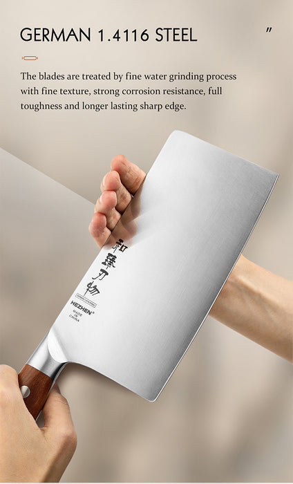 Xinzuo X02 Supreme Series 7" Cleaver Knife German 1.4116 -x50crmov15 Steel - Full Tang