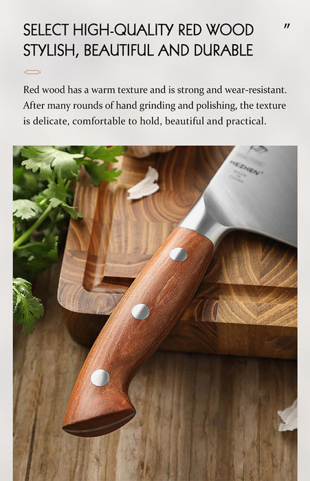 Xinzuo X02 Supreme Series 7" Cleaver Knife German 1.4116 -x50crmov15 Steel - Full Tang