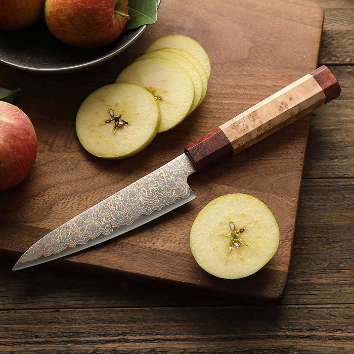 Hezhen Retro Series X05C 2 Pcs Tricolour Damascus Steel Kitchen Knife Set - Open Box