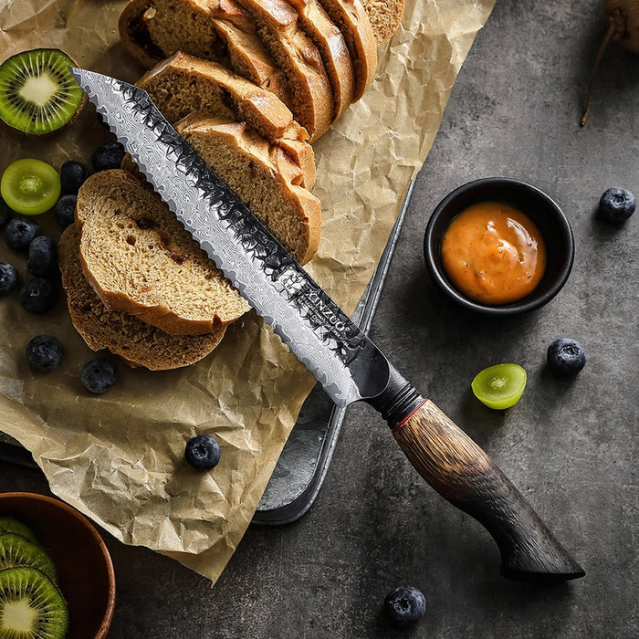 XINZUO X06 Damascus Steel Bread Knife