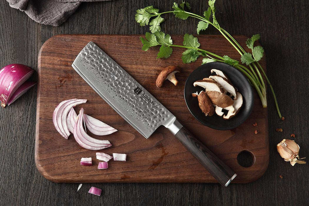 Xinzuo B1H 6.8" 67 Layer Damascus Nakiri Knife Damascus Steel Nakiri Knife Open Box