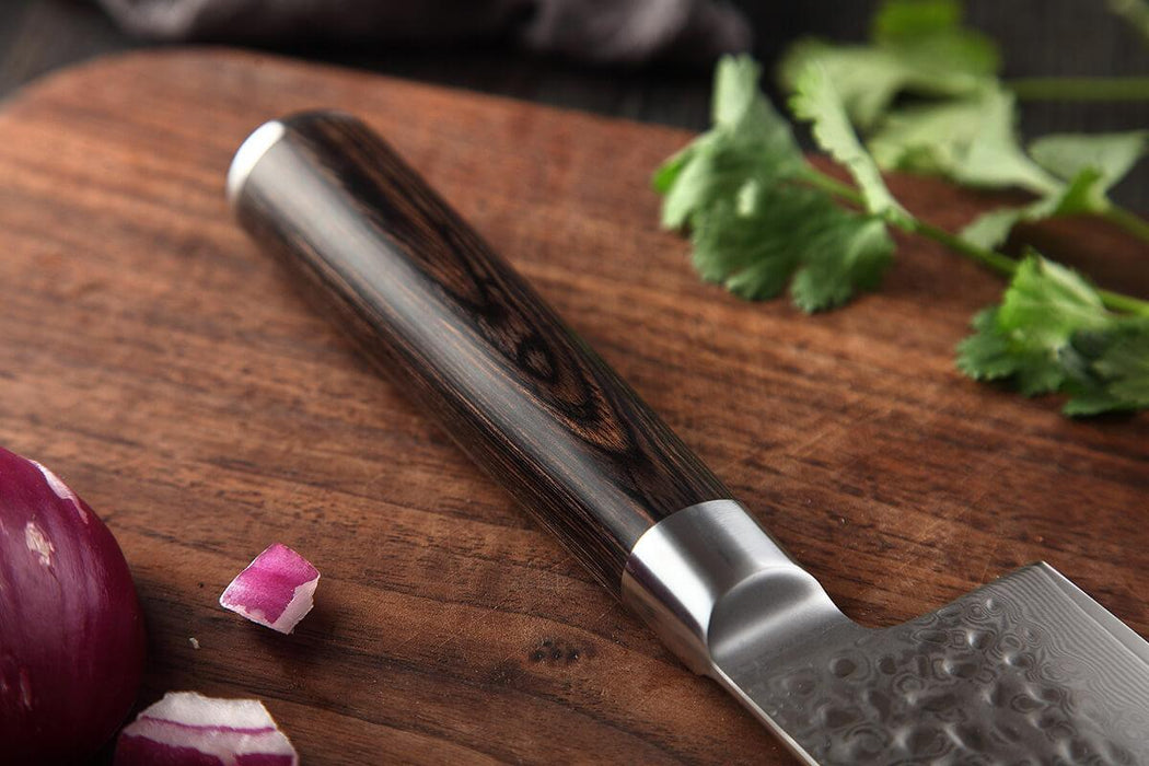 Xinzuo B1H 6.8" 67 Layer Damascus Nakiri Knife Damascus Steel Nakiri Knife Open Box