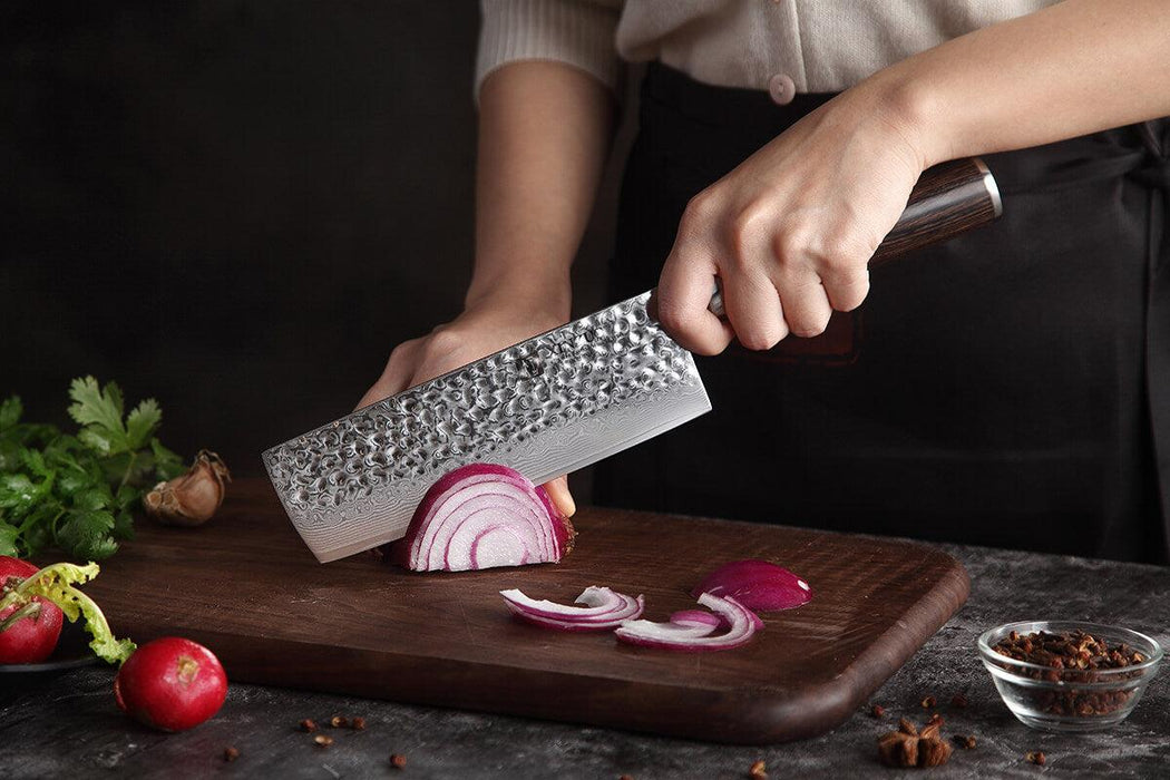 Xinzuo B1H 6.8" 67 Layer Damascus Nakiri Knife Damascus Steel Nakiri Knife Open Box