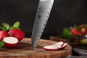 XINZUO B32 2 Pcs 67 Damascus Steel Chef knife and Utility