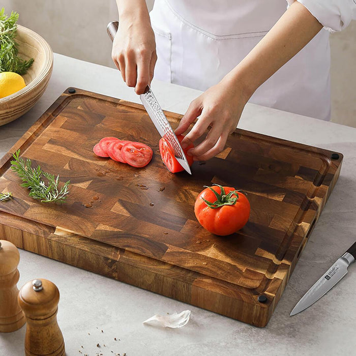 Xinzuo Brick End Grain Acacia Wood Cutting Board 19 inches 5