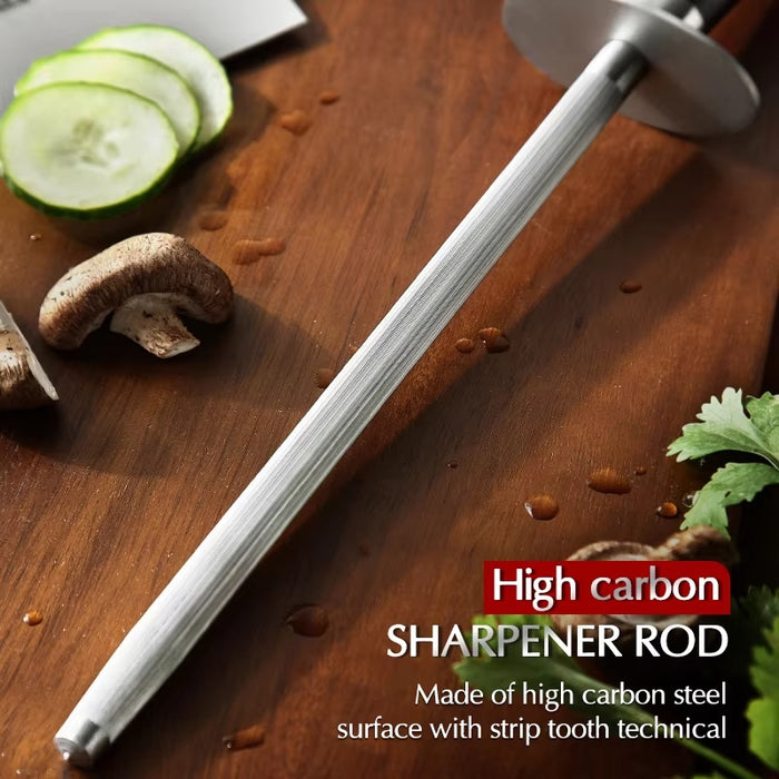 Xinzuo High Carbon Steel Honing Rod Pakka Wood