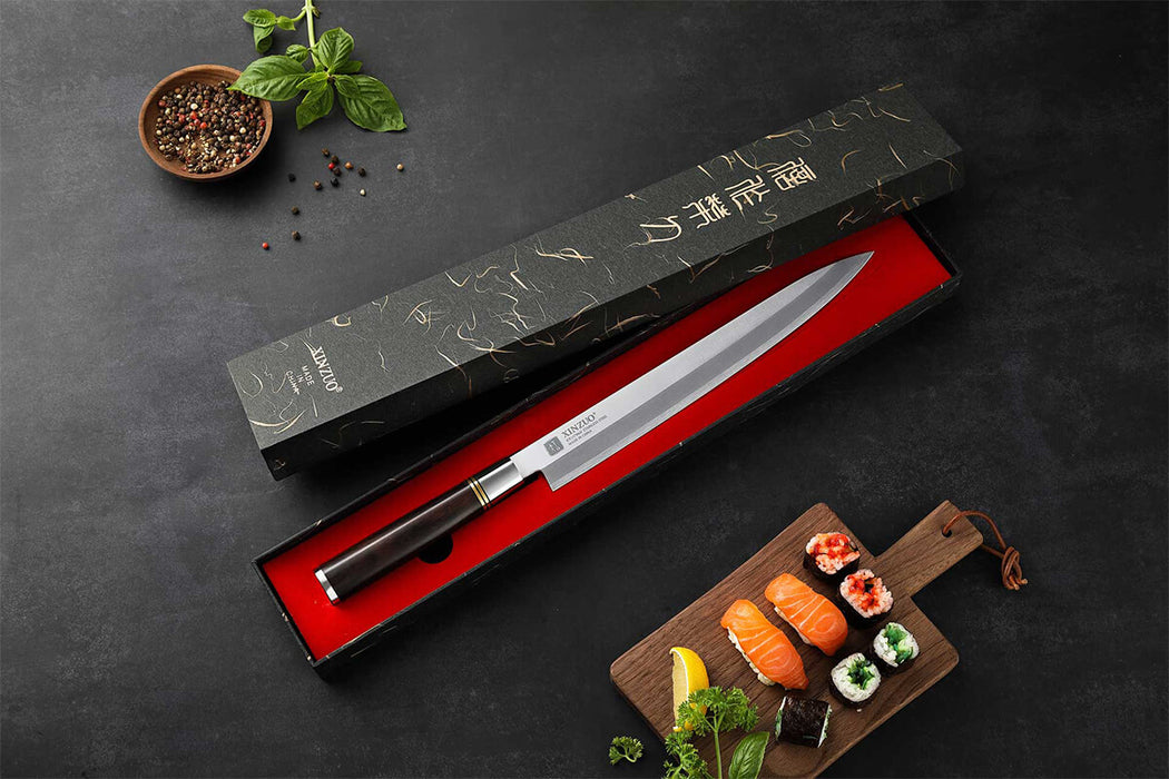Xinzuo SE Sandblasted Steel 10 inch Sashimi Kitchen Knife 6