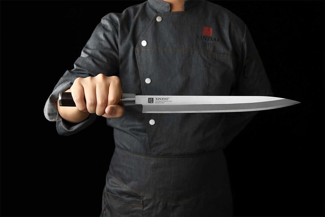 Xinzuo SE Sandblasted Steel 11 inch Sashimi Kitchen Knife 3