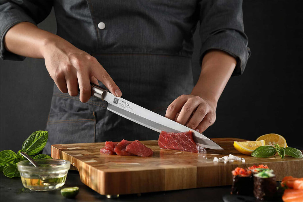 Xinzuo SE Sandblasted Steel 11 inch Sashimi Kitchen Knife 4
