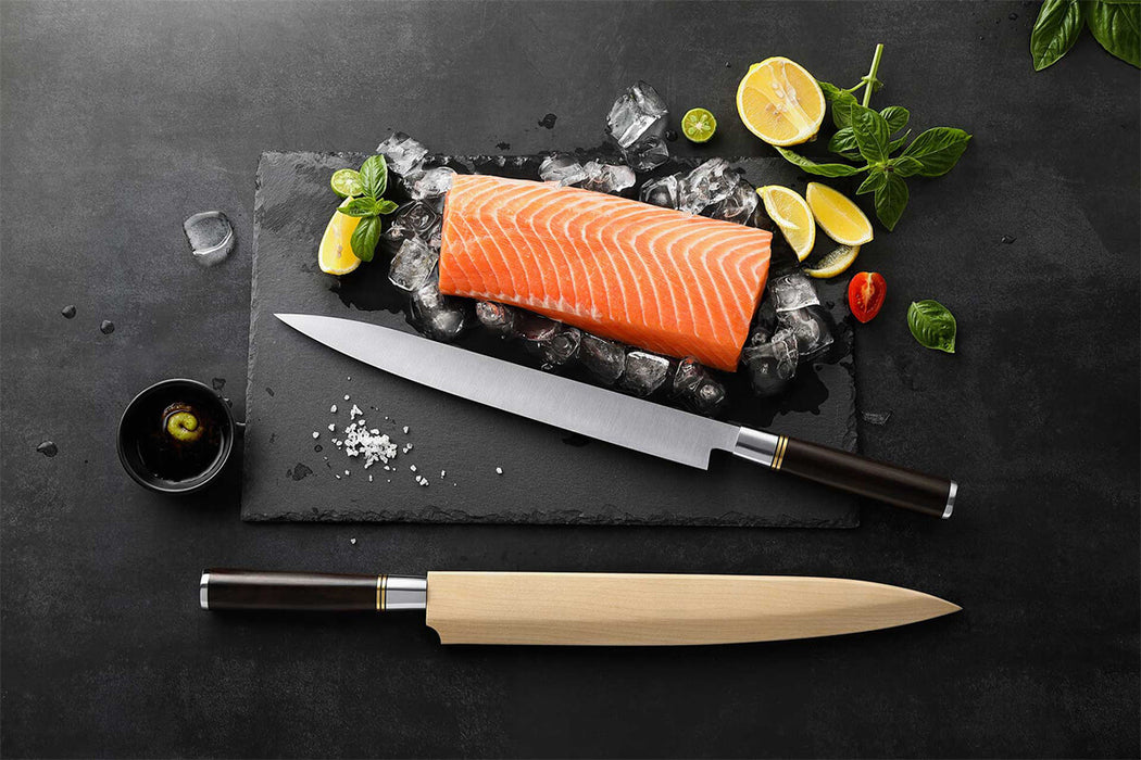 Xinzuo SE Sandblasted Steel 11 inch Sashimi Kitchen Knife 5