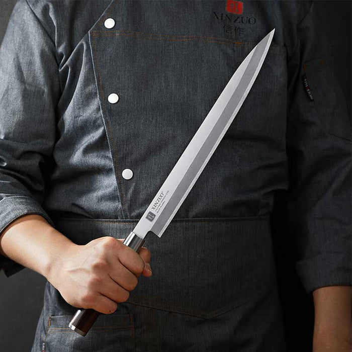 Xinzuo SE Sandblasted Steel 11 inch Sashimi Kitchen Knife 7