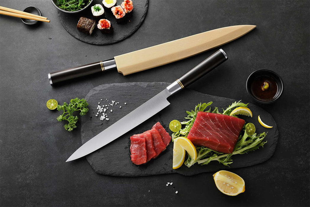 Xinzuo SE Sandblasted Steel 9 inch Sashimi Kitchen Knife 3
