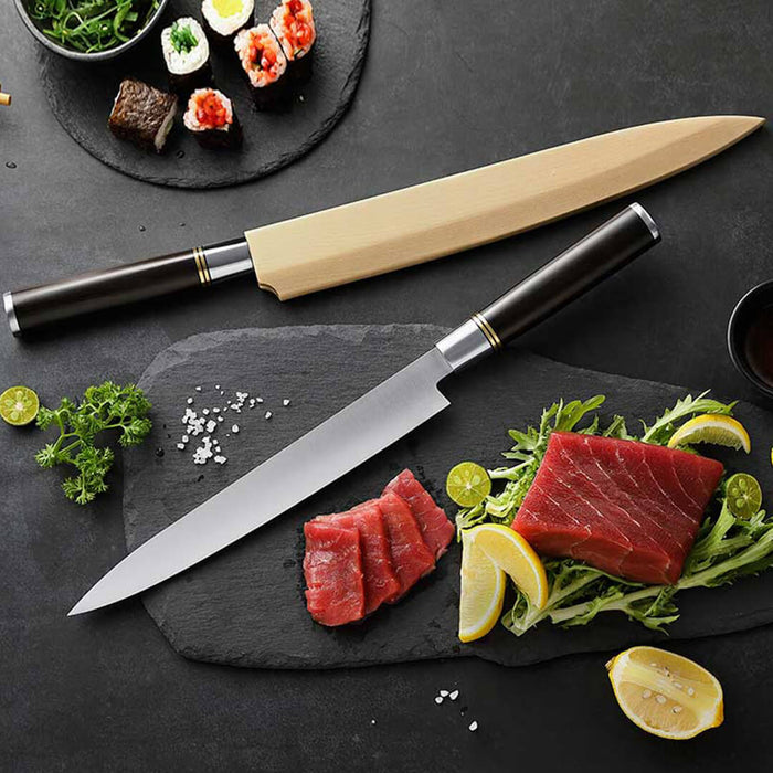 Xinzuo SE Sandblasted Steel 9 inch Sashimi Kitchen Knife 6
