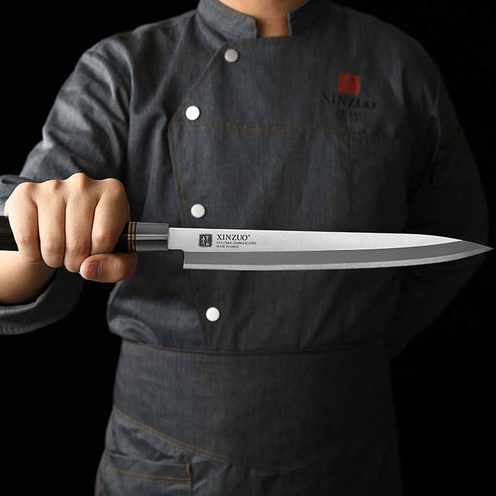 Xinzuo SE Sandblasted Steel 9 inch Sashimi Kitchen Knife 9