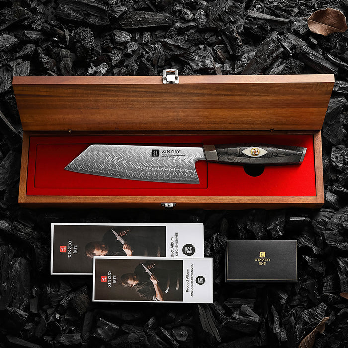 Xinzuo X04 Bunka Bohler M390 Steel 145-Layer Damascus M390 Knife