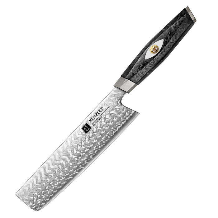 Xinzuo X04 Nakiri Bohler M390 Steel 145-Layer Damascus M390 Knife