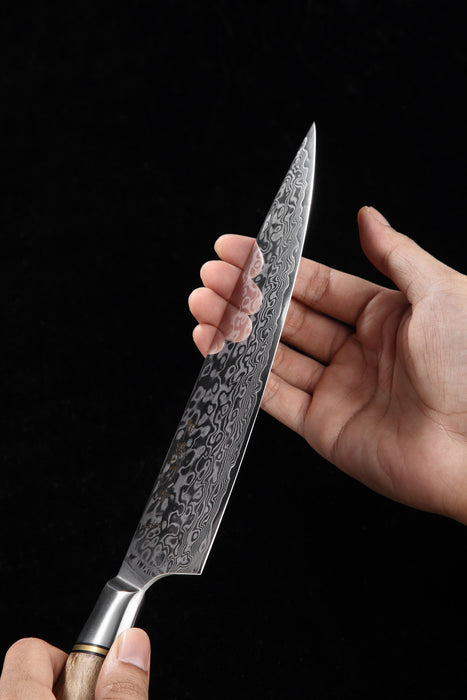 Hezhen B30 Forged Damascus Stainless Steel Kitchen Japanese style Chef Knife - The Bamboo Guy