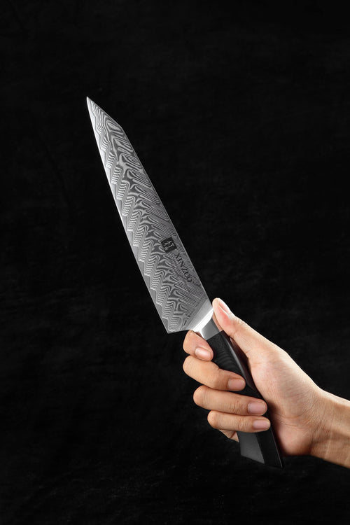 Xinzuo B32 Feng Japanese Style Carving Knife 67 Layer Damascus Steel Wickedly Sharp - The Bamboo Guy