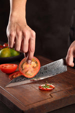 Xinzuo B32 Feng Japanese Style Carving Knife 67 Layer Damascus Steel Wickedly Sharp - The Bamboo Guy