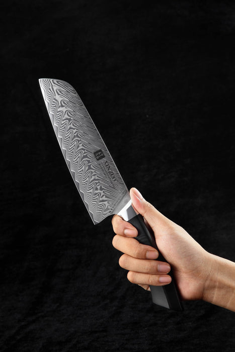 Xinzuo B32 Feng Japanese Style Santoku Knife 67 Layers Damascus Wickedly Sharp - The Bamboo Guy