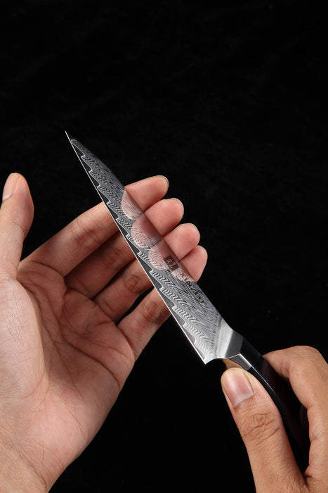 Xinzuo B32 Feng Japanese Style Utility Knife 67 Layers Damascus Steel Wickedly Sharp - The Bamboo Guy