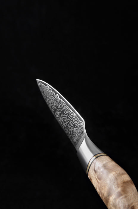 Hezhen B30 Forged Damascus Stainless Steel Kitchen Japanese style Paring Knife - The Bamboo Guy