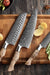Hezhen 3pcs Knife Set Damascus Steel Kitchen Japanese style Chef Utility Santoku Knife - The Bamboo Guy