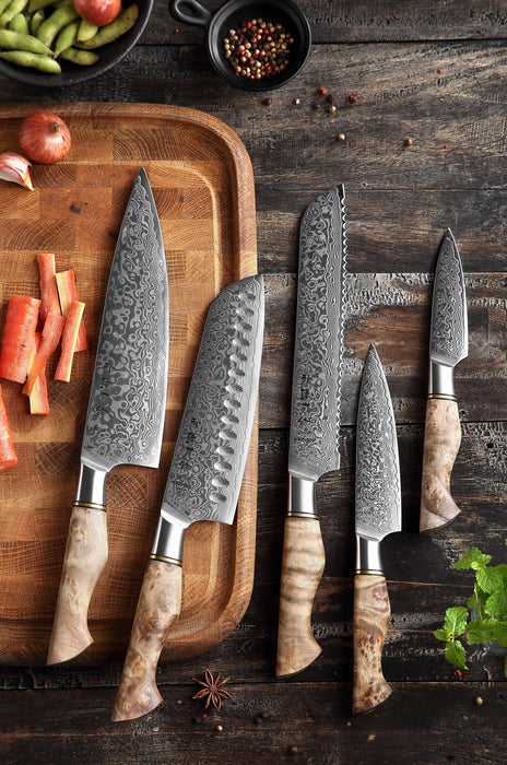 Knife Set Knife Set 3-Piece Knife Set | Chef - Santoku - Paring | Sustainable and Earth-Friendly Material | Gaia Series | Dalstrong - High-Carbon