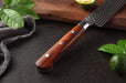 Xinzuo B9 Utility Knife Japanese Style 67 Layers Damascus Steel Rosewood Handle - The Bamboo Guy