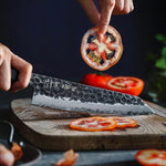 HEZHEN PM8S Damascus Forged Chef Knife Three-layer Composite Steel Stainless Steel
