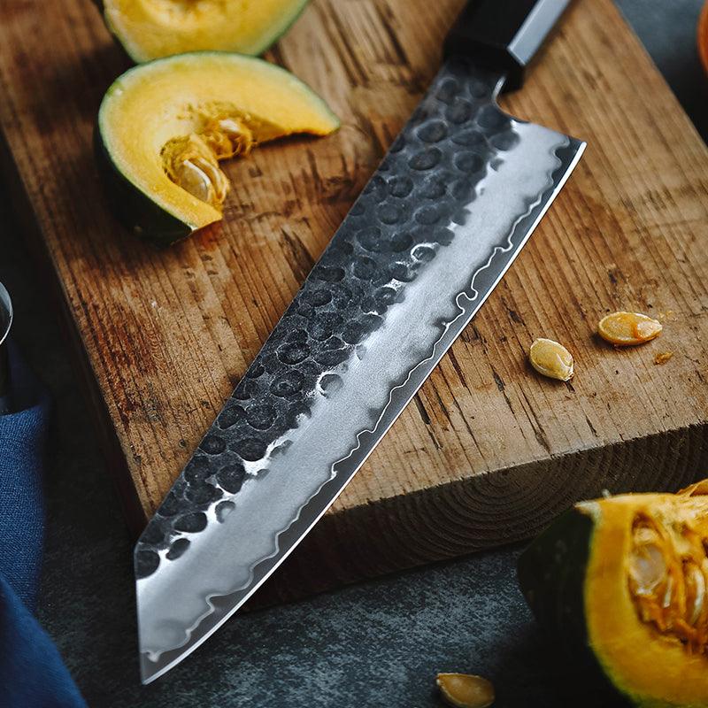 HEZHEN PM8S Damascus Forged Chef Knife Three-layer Composite Steel Stainless Steel