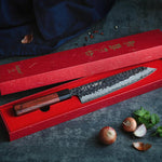 HEZHEN PM8S Damascus Forged Chef Knife Three-layer Composite Steel Stainless Steel