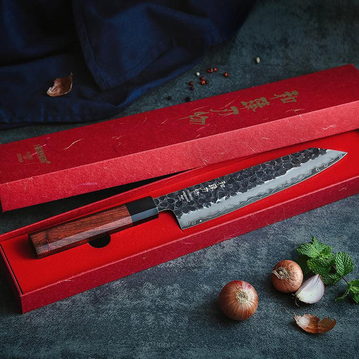 HEZHEN PM8S Damascus Forged Chef Knife Three-layer Composite Steel Stainless Steel - The Bamboo Guy