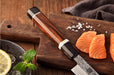 270mm High Carbon Japanese Full Damascus Desert Ironwood Handle Sashimi Kitchen Knife - The Bamboo Guy